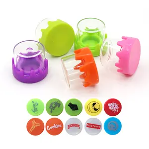 air tight stash jar wax oil storage containers mini size 6ml clear glass Jar with silicone lid
