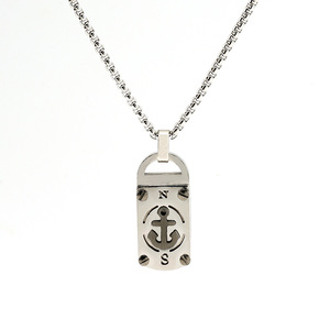 ZOGXIN Titanium Steel Pendant Necklace Anchor Eight Pointed Star Men's Fashion Stainless Steel Chain Necklace Gift Jewelry - Product Image 5