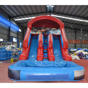 Alquiler de Juegos Inflables para Fiestas, Tobogán Acuático Inflable Azul para Adultos, Toboganes Inflables para Parques Acuáticos, Tobogán Acuático Inflable Comercial - Product Image 3