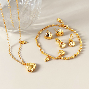 For Brass Rhodium Plated Zircon Romantic Jewelry <b>Set</b> (Necklace/<b>Earrings</b>) for women Anniversary Engagement & Wedding Gifts - Product Image 1