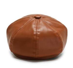 Gorra octogonal de PU, boina estilo Ivy para mujer, venta al por mayor, alta calidad, clásica, económica, ajustable, multicolor, personalizada, para playa, deportes, fiestas - Product Image 6