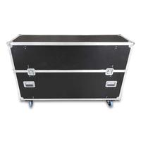 Double 71 " - 75" TV Flight Case Aluminium Screens Flight Road Case Custom Display Storage Flight Case
