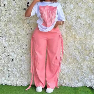 <strong>Women's</strong> Loose Fit T-Shirt and <strong>Pants</strong> Wholesale Price Two Piece Set Luxury Clothes <strong>for</strong> <strong>Women</strong> - Product Image 1