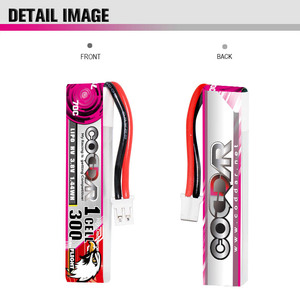 CODDAR LiPo电池1S 300毫安时<span class=keywords><strong>3</strong></span>.8V 70C PH2.0，带电缆FPV无人机高压LiHV锂聚合物 - Product Image 6