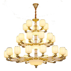 โคมไฟระย้าสไตล์จีนแบบหลายหัว ไฟ LED ทรงกลม สำหรับห้องนั่งเล่น ตกแต่งบ้าน - Product Image 4