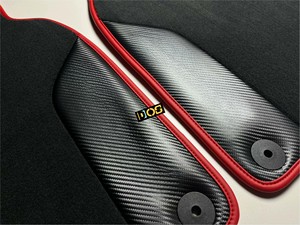 DOS Custom Black Auto Floor Liners with Carbon Fiber Side and GT3 Logo for <strong>Porsche</strong> 911 GT3 Special Floor <strong>Carpets</strong> - Product Image 6