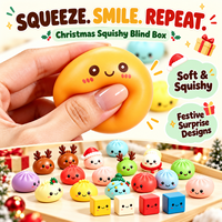 Calendrier de l'Avent Squishy en forme de Dumpling avec Logo Personnalisé, Boîte Mystère 24 Jours, Jouet Anti-stress, Boîte Cadeau OEM pour Événements Promotionnels