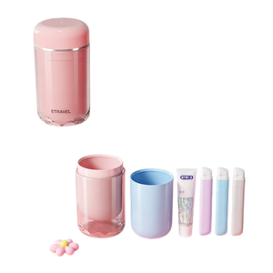 Juego de Cepillo de Dientes Plegable de Viaje Más Vendido con Cepillo de Dientes de Cerdas Suaves y Pasta Dental en el Interior, Puede Usarse como Vaso para <span class=keywords><strong>Enjuague</strong></span> <span class=keywords><strong>Bucal</strong></span> - Product Image 1