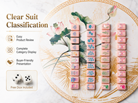 Jeu de Mahjong Américain Professionnel 160 Tuiles Thème La Vie, Épaisseur 15mm, Acrylique Lourd, Règles NMJL, Qualité Bijou
