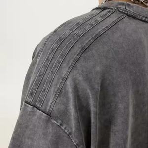 เสื้อยืดโอเวอร์ไซส์ผ้าฝ้ายวินเทจ 100% ซักแล้ว พิมพ์ลายได้ตามต้องการ เสื้อยืดเนื้อหนา สำหรับผู้ชาย เสื้อยืดเปล่าเรียบๆ สำหรับผู้ชาย - Product Image 6