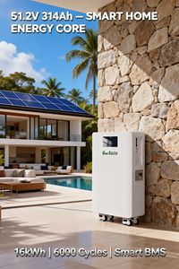 Sistem Energi Surya 51.2V 314Ah 16kWh Baterai Terpasang di Dinding dengan Roda - Product Image 4