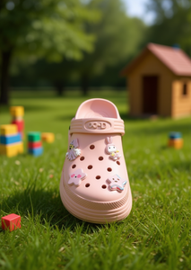 Zoccoli Rosa per Bambini con Spille Animate Taglia 23 Scarpe Estive in EVA - Product Image 2