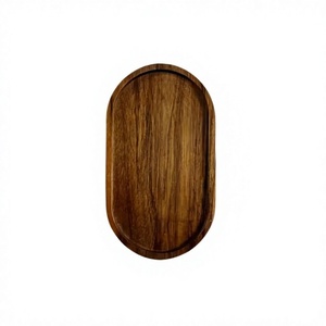 Bandeja de Madera Artesanal para Servir, Decoración del Hogar, Bandeja Rústica de Madera para Alimentos con Asas para Cocina, Comedor, Restaurante - Product Image 3
