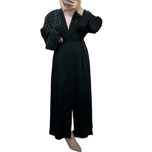 Recién llegado, cárdigan de talla grande con cuentas largas para mujer, bata informal de primavera Jalabiya <span class=keywords><strong>Cabaya</strong></span> para mujeres árabes musulmanas en Dubái, Oriente Medio - Product Image 5