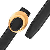 Ceinture pour femme en cuir de vachette pleine fleur Sundo avec boucles en acier inoxydable dorées en forme de C pour accessoires de mode
