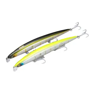 Kingdom best selling minnow fishing lure 5333 ABS plastic saltwater minnow bait 180mm/33g sinking minnow fishing lure for sale