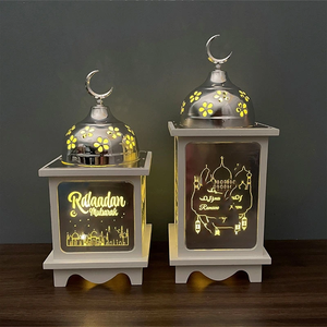 DAMAI Ramadan <b>Candle</b> <b>Lantern</b> Medium Size Decorative Moon Star Light Indoor Outdoor Party Decor - Product Image 1
