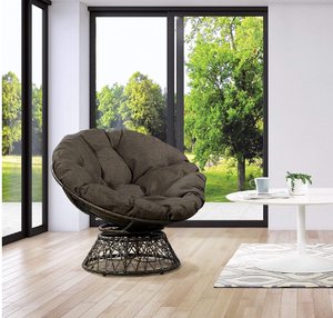 الأكثر مبيعًا أثاث حديقة خارجي كرسي باباسان دائري من الراتان مع وسادة - Product Image 2