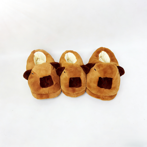 Chaussons d'intérieur en peluche douillets et antidérapants pour femmes et hommes, motif Capybara, pour l'hiver - Product Image 2
