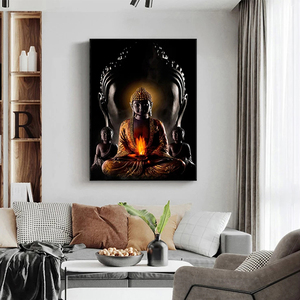 Buddhism <strong>Canvas</strong> Print Art Pictures Posters God <strong>Buddha</strong> Wall Art <strong>Paintings</strong> Home Decor - Product Image 1