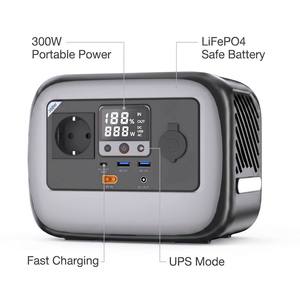Station d'alimentation portable Rock New Energy C300, générateur solaire 300W, charge rapide en 1,5h, UPS pour les situations d'urgence à domicile - Product Image 2