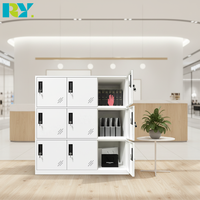 Armoires de rangement en acier blanc extensibles à 9 portes, modernes et commerciales, pour la maison, le bureau, la cuisine, la chambre, l'atelier, l'école, l'hôtel