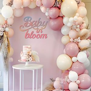 Letras de Madera para Decoración de Fiestas, Letras de Madera Recortadas con la Frase 'Baby in Bloom', Venta al por Mayor - Product Image 4