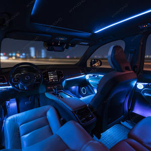 Pour <span class=keywords><strong>Volvo</strong></span> XC90 LED Ambient Smart Dimmable Intérieur Auto Éclairage Mise À Niveau Symphony Neon Flowing Light Émettant De La Lumière Ambiante De Voiture - Product Image 5