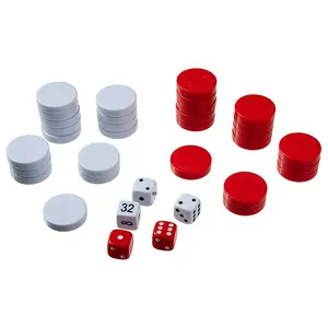Full color wholesale resin backgammon pieces 45mm melamine backgammon pieces board game checker