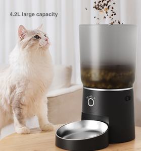 Pemberi makan hewan peliharaan pintar baru mangkuk makanan anjing kucing otomatis bulat kecil dengan kontrol WiFi - Product Image 5
