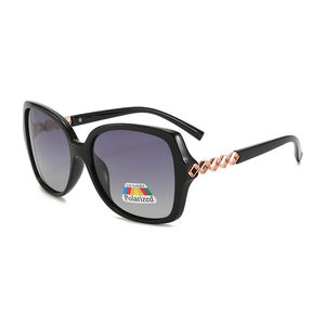 Lunettes de soleil polarisées Twooo T1167, mode extérieure, métal, décoration en diamant creux - Product Image 1