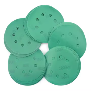 Disco di carta sabbia con Base a pellicola verde di alta qualità 5 pollici 125MM P120 disco abrasivo e dischi di supporto per levigatura per auto in acciaio - Product Image 2
