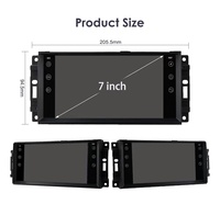 Meihua-Autoradio Android de 7 pouces pour Jeep Wrangler, Amplificateur de navigation GPS portable, DSP RGB, Compatible avec la boussole JEEP