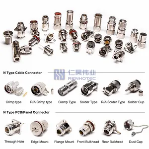 Connector N Male Female Plug RF Coaxial N-Type Connectors Type for Cable Panel Mount to LMR400 LMR 400 RG8 LMR600 Crimp