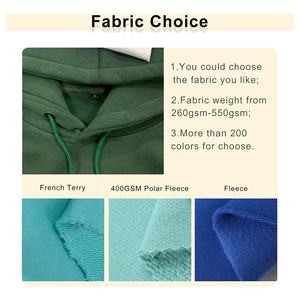 Sudadera con capucha unisex de algodón y poliéster para hombre, Conjunto de sudadera de punto transpirable con logotipo bordado personalizado - Product Image 3