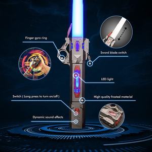 Hoge Kwaliteit <span class=keywords><strong>2</strong></span> In 1 Kinderen Led Geluid Licht Knipperend Lichtzwaard Oplichten Zwaard Intrekbaar Zwaard Laser Sabels Zwaard Speelgoed - Product Image 4