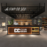 Porte-bouteilles en bois en forme de L moderne avec un design écologique, une construction durable, un nettoyage facile pour la maison, le bar et l'usage commercial