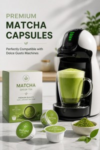 แคปซูลมัทฉะลาเต้สำเร็จรูปสำหรับเครื่อง Dolce Gusto ชาเขียวเกรดพิธีกรรมอุดมไปด้วยสารต้านอนุมูลอิสระ จำหน่ายแบบแพ็คใหญ่ - Product Image 6