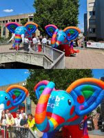Mascotte gonflable personnalisée, modèle animal, accessoires de scène, publicité, éléphant gonflable géant pour spectacle sur scène