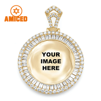 Pendentifs photo Hip Hop VVS Iced Out Moissanite Diamant, pendentif personnalisé avec photo, bijoux pour femmes, hommes, rappeurs