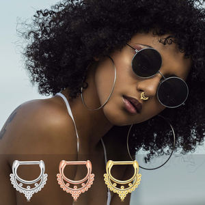 เพชรโมอิสอัญมณีเพชรเทียมที่ส่องประกายระยิบระยับเยี่ยมจิจิวจมูกปลอมชุบโรเดียมชุบทองทำจาก316L สำหรับงานแต่งงาน - Product Image 6