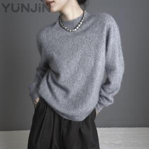Suéter de Punto de Lana y Cachemira para Mujer, <span class=keywords><strong>Cuello</strong></span> <span class=keywords><strong>Alto</strong></span> a la Mitad, Elegante, Sólido, Informal, Versátil para Oficina, Suave, para Invierno, 270g - Product Image 1