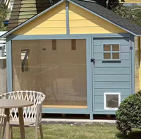 Maisonnette pour animaux de compagnie en bois préfabriquée, résistante aux intempéries, pour extérieur, pour chats et chiens, design moderne, mobile, 5 places - Grande Vente