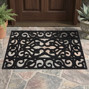 Rectangle Pin Mat Design Machine Made Flower Style Solid Color <b>Rubber</b> Stair Mat Anti Slip Washable Durable Eco-Friendly Outdoor - Product Image 2