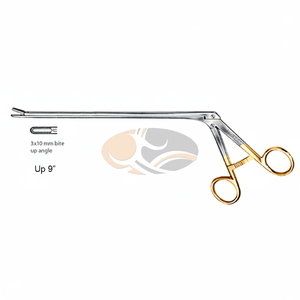 JACKBILLY Schlesinger Disco Intervertebral Rongeur Ángulo de 9 pulgadas con mandíbulas dentadas 3x10mm Instrumento quirúrgico de precisión de mordida - Product Image 1