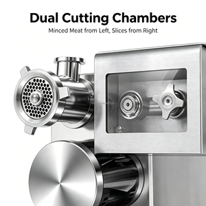 Commercial Stainless Steel Meat Mincer Electric Grinder Large Feed Tray Adjustable Texture Single Phase for Restaurant Use - Product Image 2