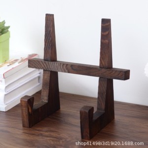 Cross-border wooden kitchen recipe rack, record player rack, home <b>tablet</b> reading pine <b>stand</b>, book display rack - Product Image 3
