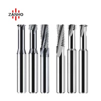 ZANHO Fraise à queue en carbure de tungstène à un ou trois dents, revêtement TiCN, 60HRC, tranchant de coupe aiguisé, pour fraisage de filetage, OEM ODM CNC
