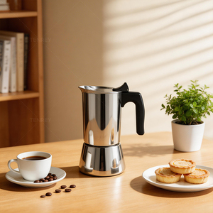 Cafetière <span class=keywords><strong>italienne</strong></span> Tenrey Percolator 2/4/6/10 tasses, cafetière expresso <span class=keywords><strong>italienne</strong></span> en acier inoxydable, cafetière moka - Product Image 1