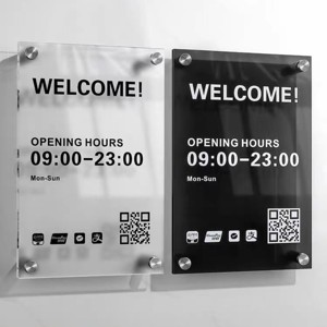 Custom Transparent Acrylic Signage with Business Logo Wall-Mounted Plastic Signboard Custom Chain Store <strong>Billboards</strong> - Product Image 1